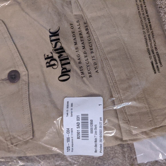 Best Made 7" cotton linen khaki shorts size 31 - Picture 3 of 4